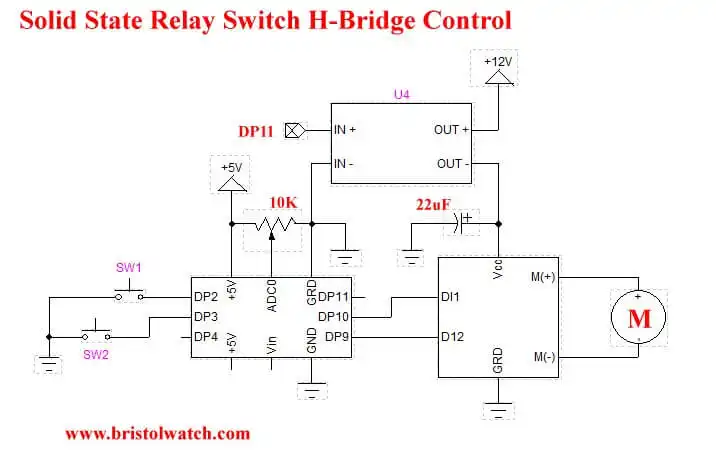 Arduino Solid State Relay Motor Control