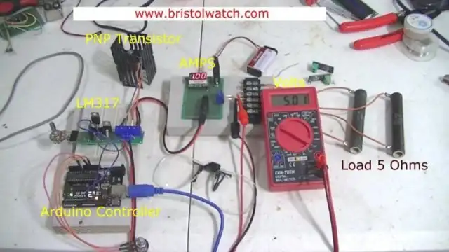 Test setup Arduino controlled constant current source.