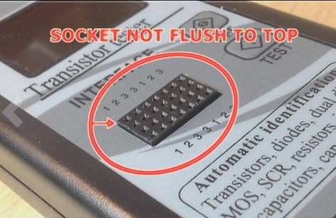 Kuman Transistor Checker ZIF socket problem.