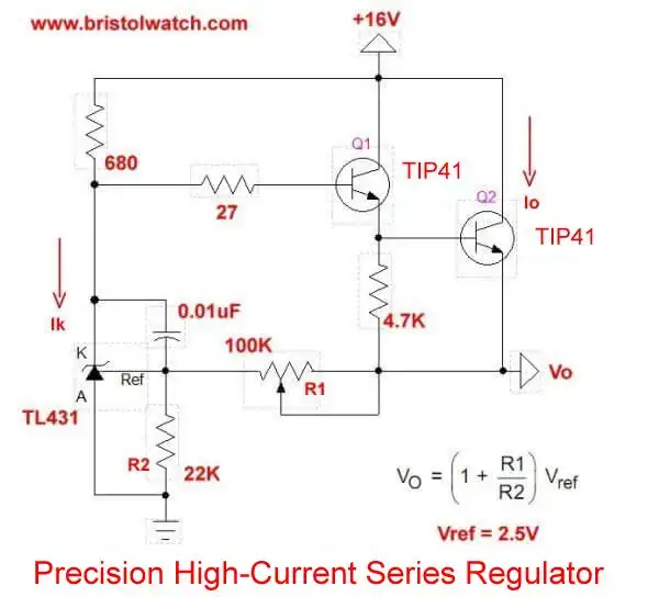 TL431 Precision High-Current Series Regulator.