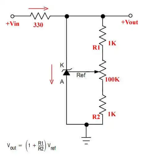 TL431A variable voltage reference.
