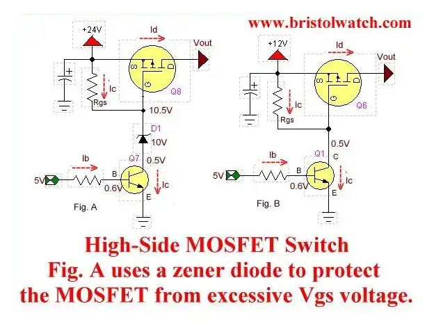 P-Channel mosfet controlling car 12v light - General Electronics