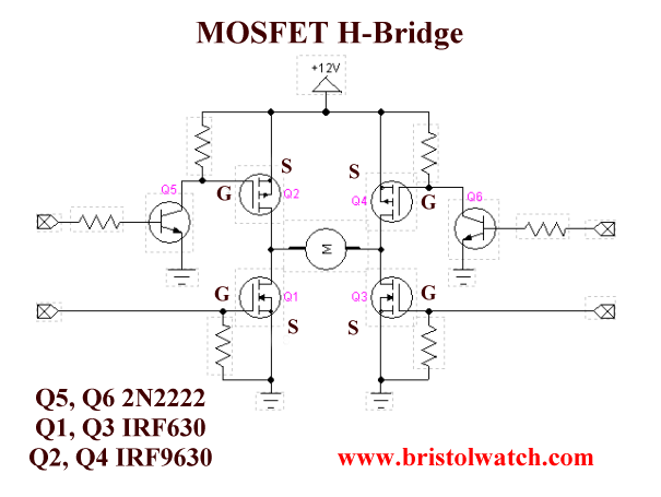 Power MOSFET H-Bridge basic circuit.