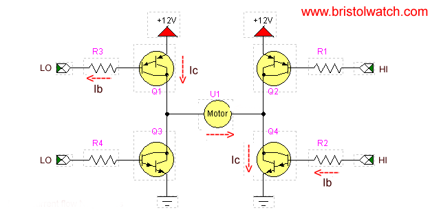 Transistor H-bridge