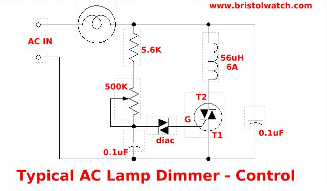 Triac based lamp dimmer.