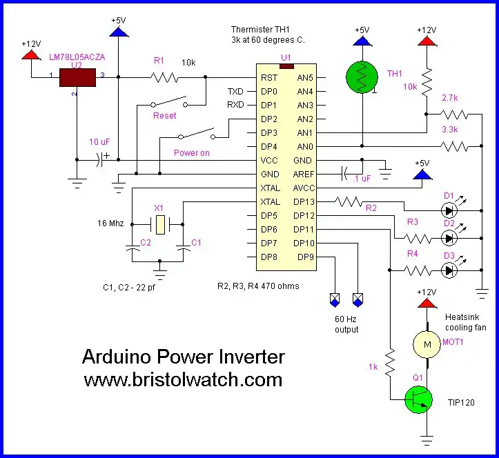 Arduino high voltage control diagram.