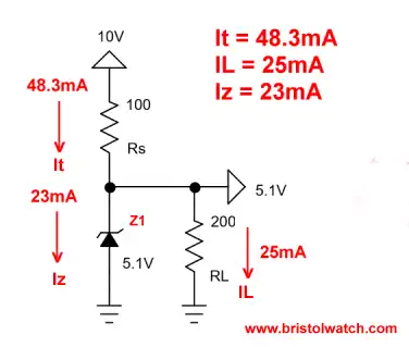 voltage regulator circuit using zener diode