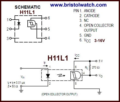 H11L1 pin connections.