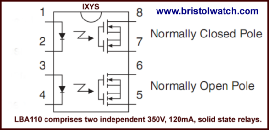 LBA110 dual solid state relay.