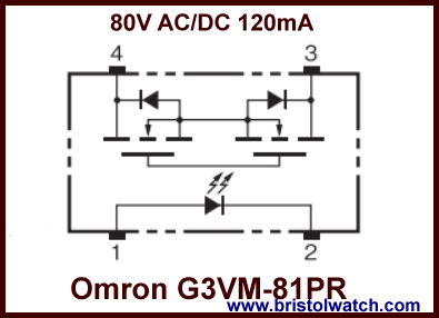 G3VM-81PR solid state relay internal diagram.
