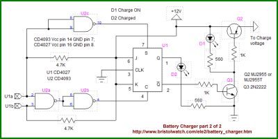 Battery charger digital logic.