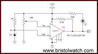 LM311 based comparator has an open collector output.
