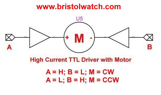 High current TTL driver circuit with motor