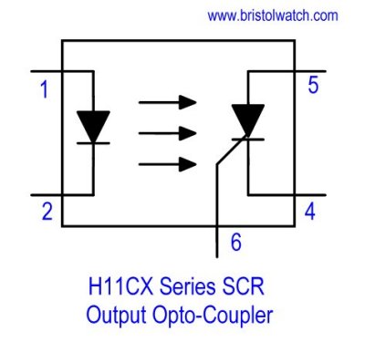 H11C6 SCR output opto-coupler.
