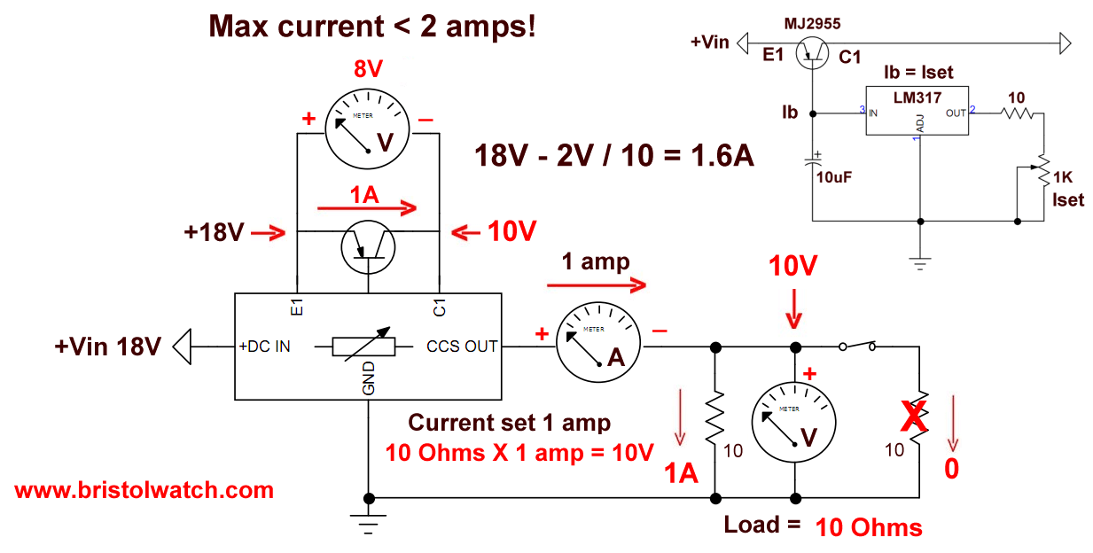 Constant current source test schematic 1.