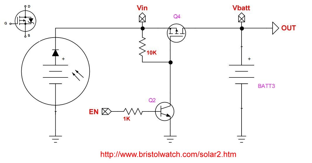 P-channel MOSFET switch circuit.