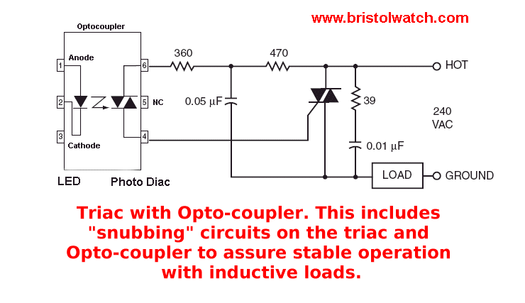 opto-coupler with a diac