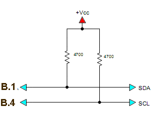 scl-sda pull up resistors