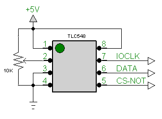 TLC548 ADC pinout