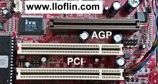 AGP graphics port and 2 PCI connectors.